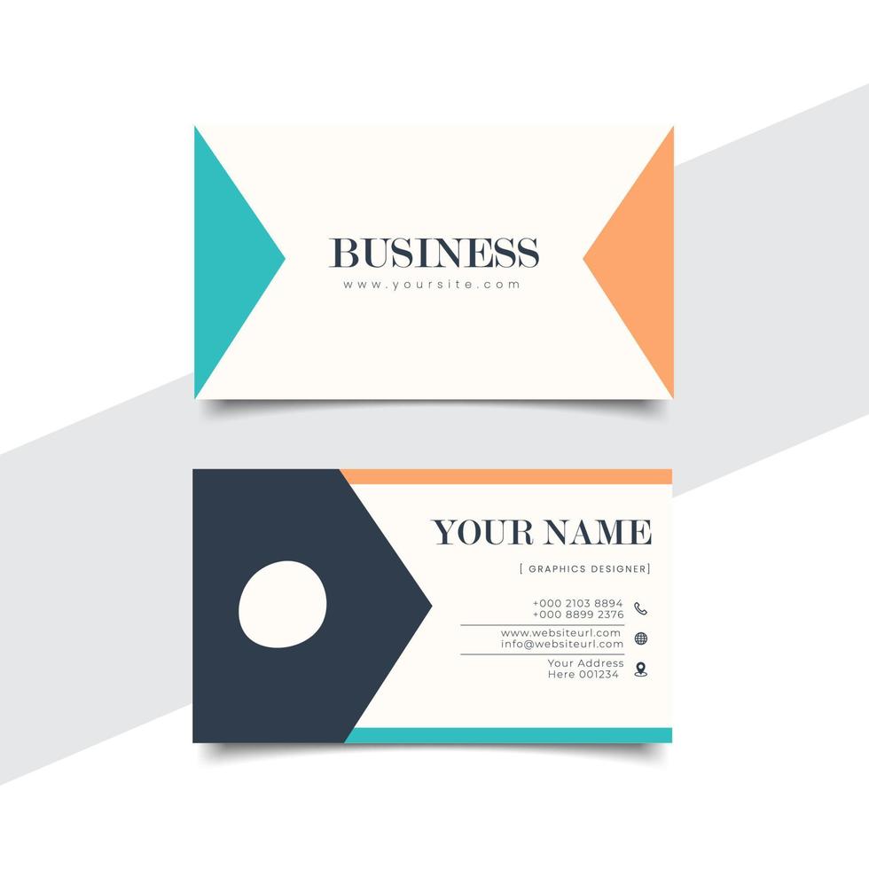 Creative and elegant double sided business card template vector