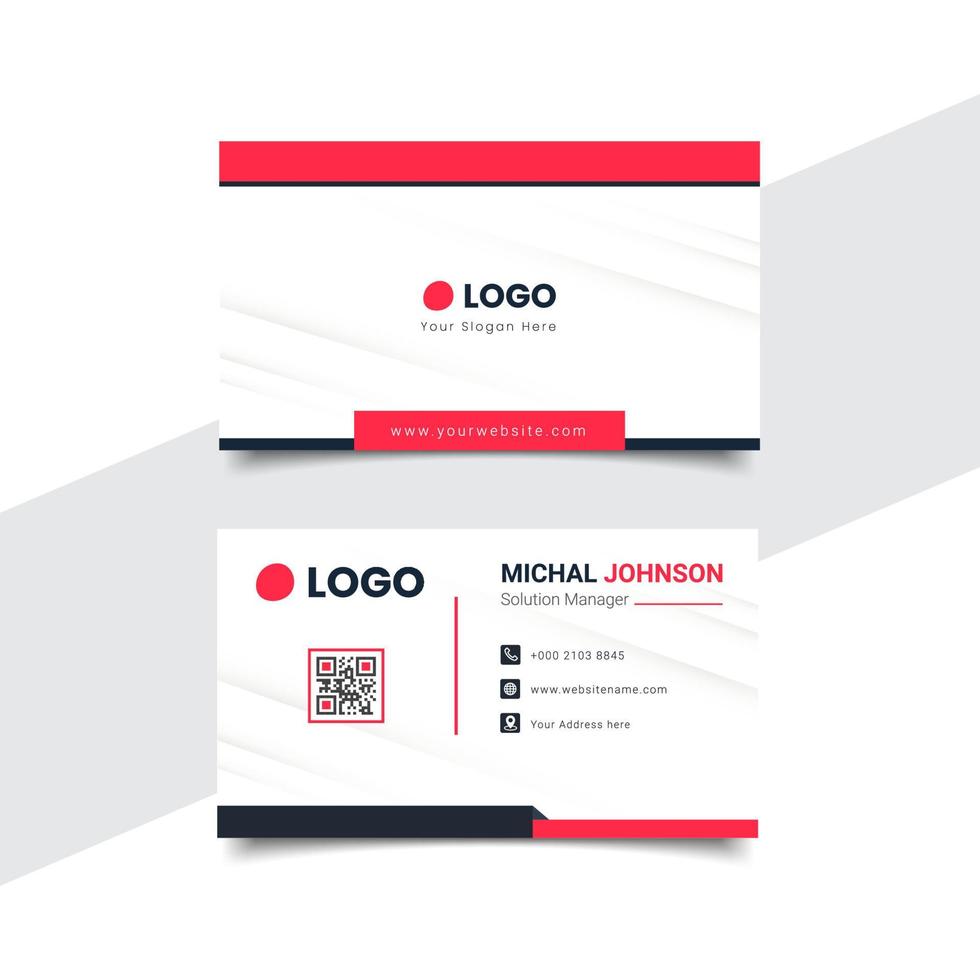 Creative and elegant double sided business card template vector