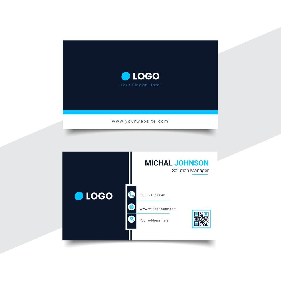 Creative and elegant double sided business card template vector