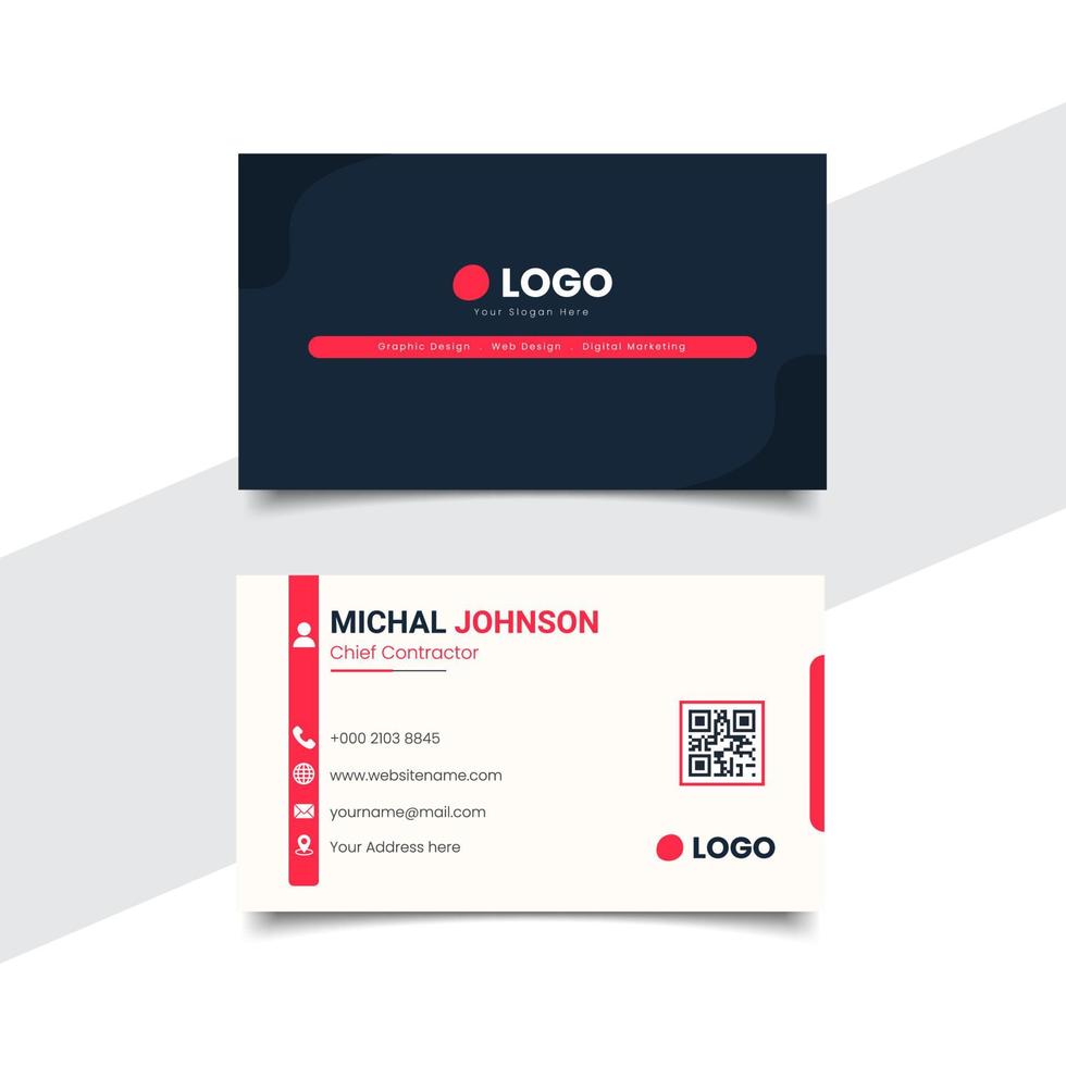 Creative and elegant double sided business card template vector