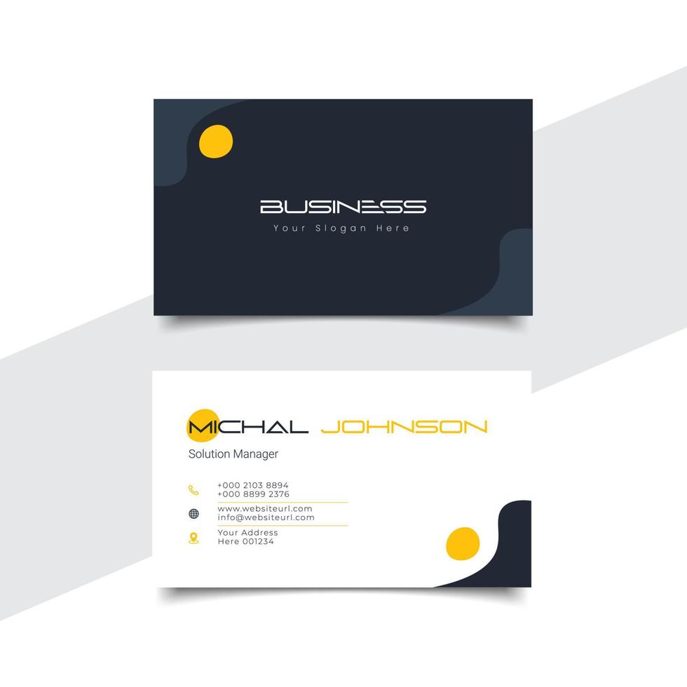 Creative and elegant double sided business card template vector