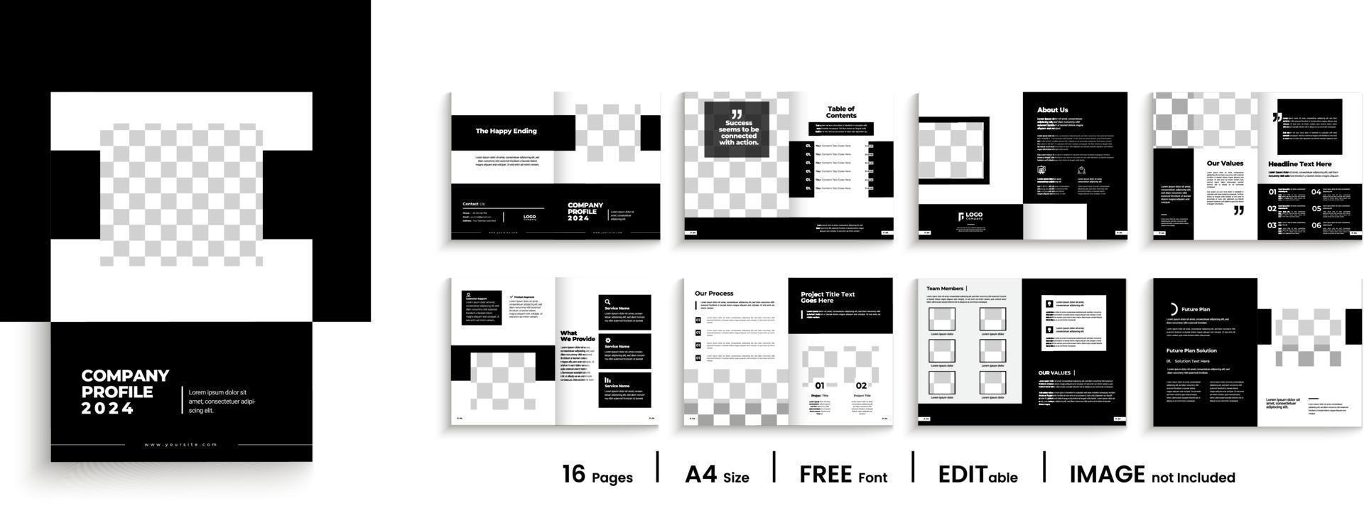 Brochure creative design. Multipurpose template with cover, back and inside pages. Trendy minimalist flat geometric design. Vertical a4 format. vector