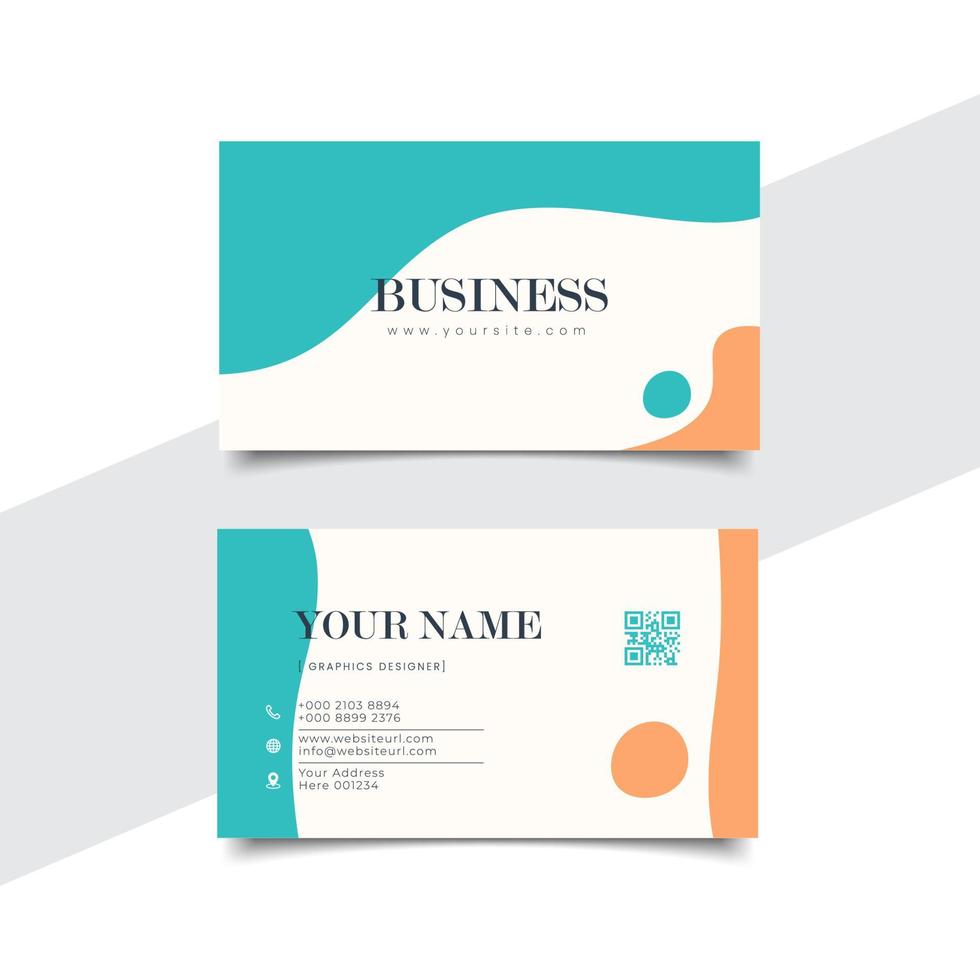 Creative and elegant double sided business card template vector