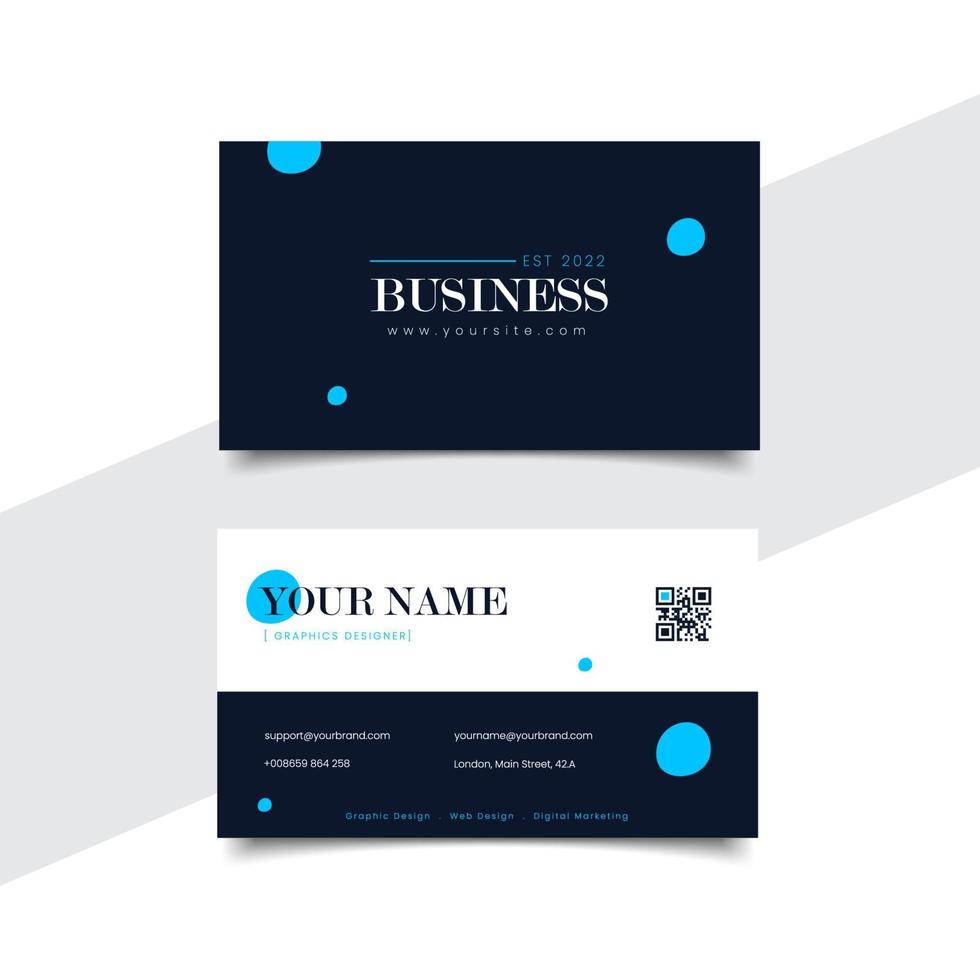 Creative and elegant double sided business card template vector