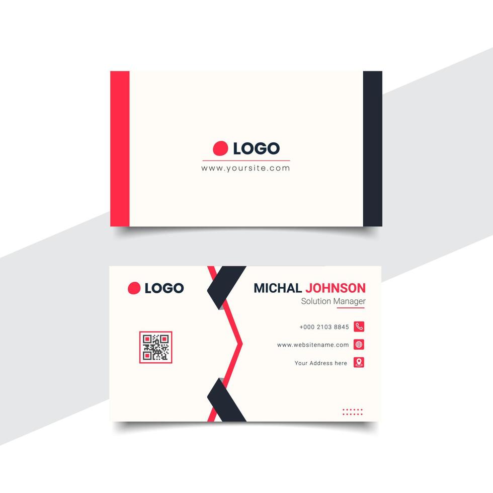 Creative and elegant double sided business card template vector