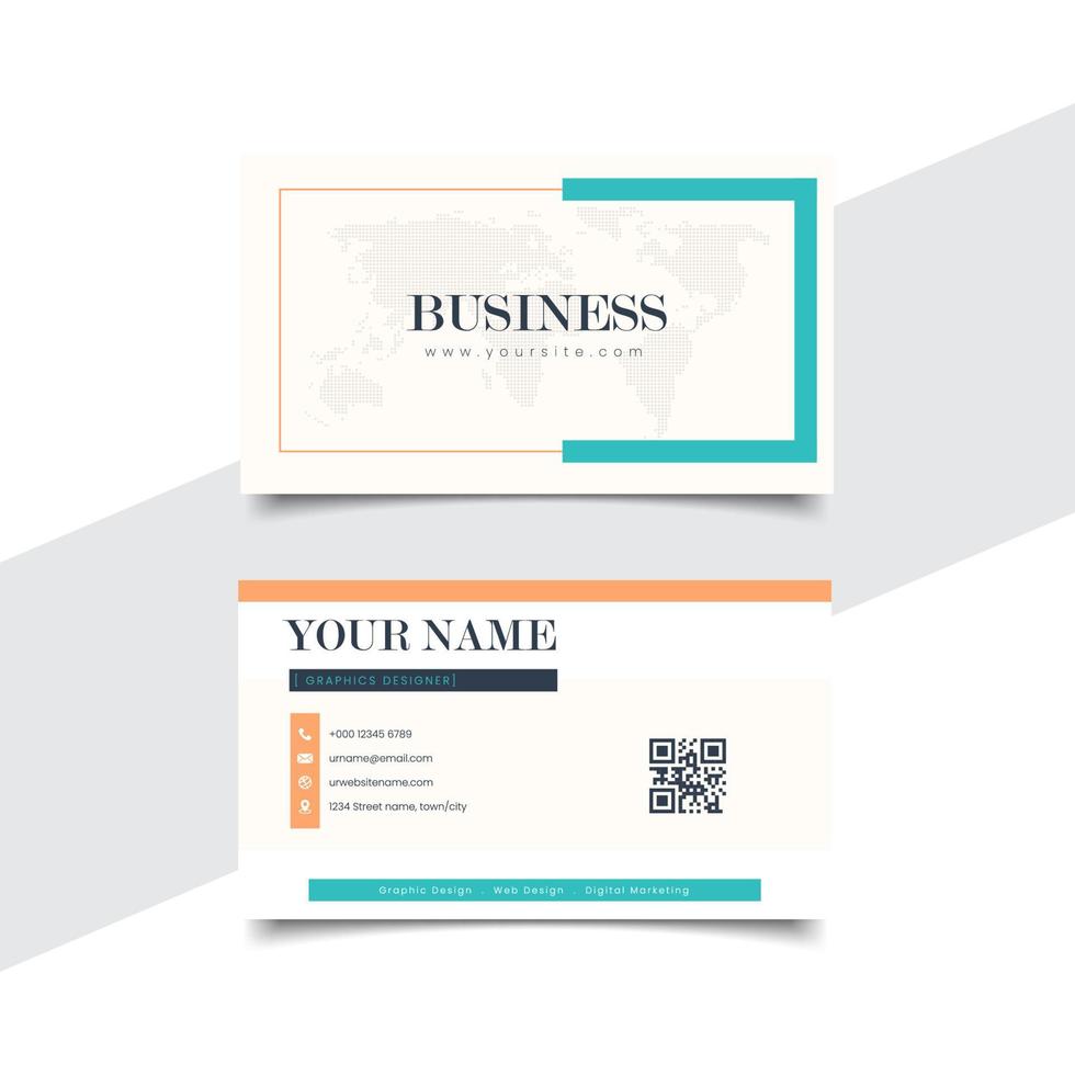 Creative and elegant double sided business card template vector