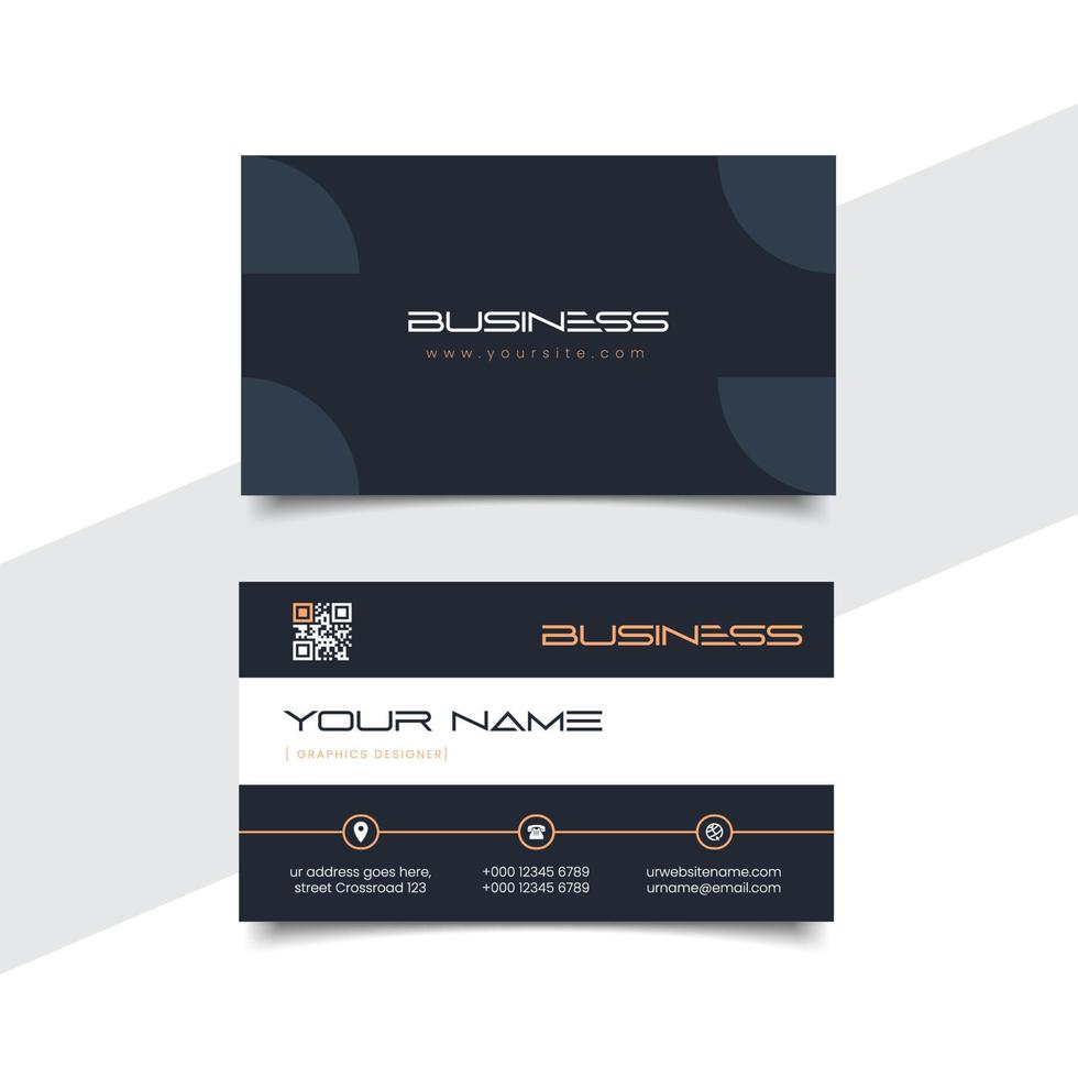 Creative and elegant double sided business card template vector