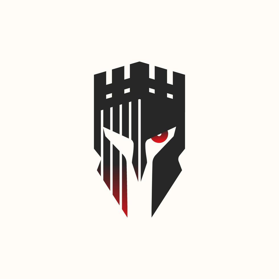 Modern Spartan Fortress logo illustration design for your company or business vector