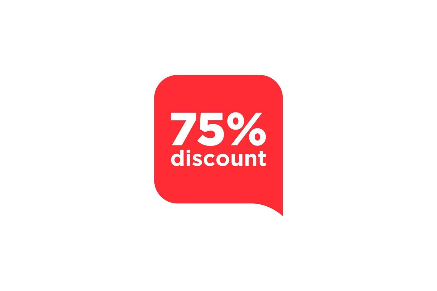 75 discount, Sales Vector badges for Labels, , Stickers, Banners, Tags, Web Stickers, New offer. Discount origami sign banner.