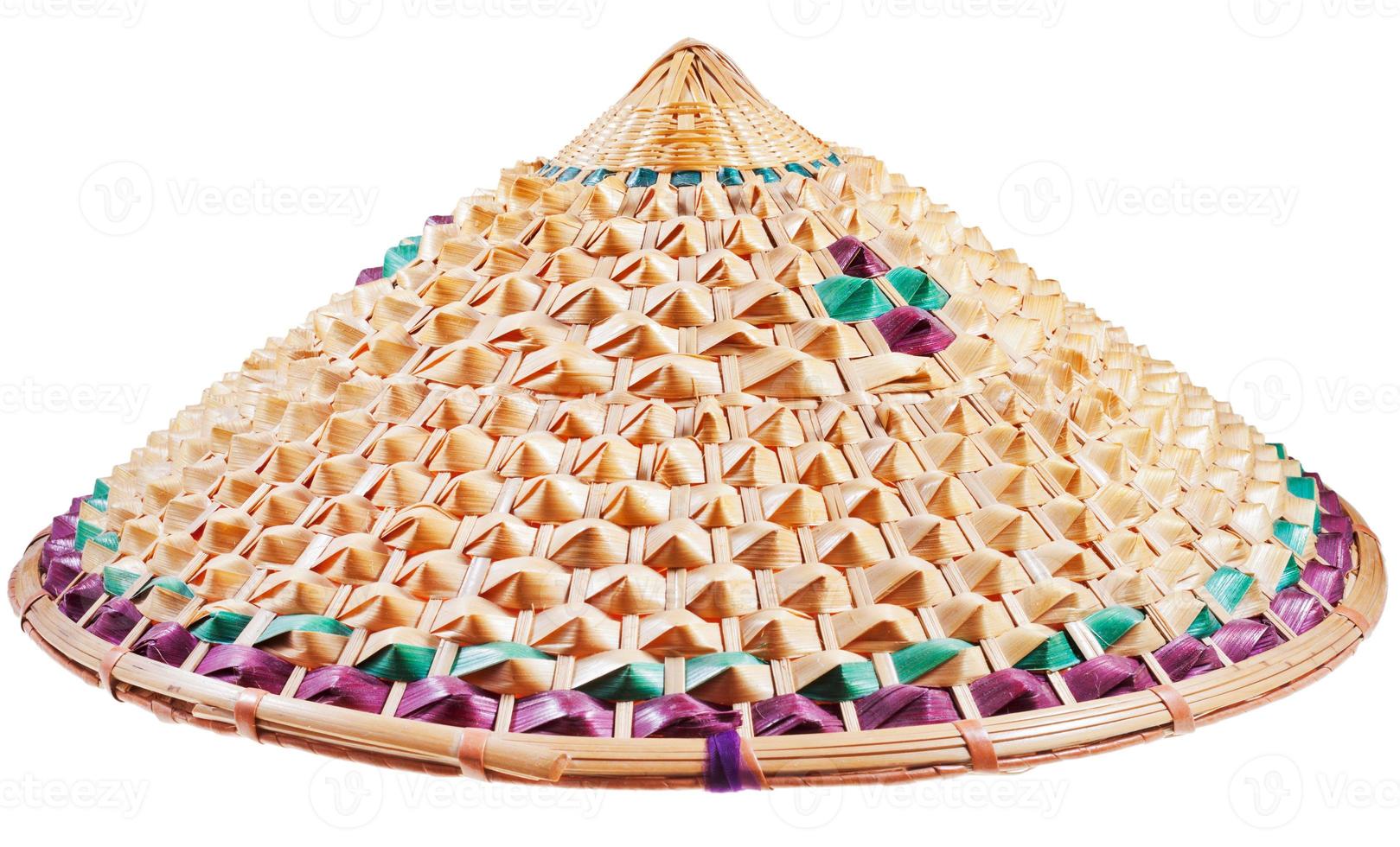 asian conical straw hat photo