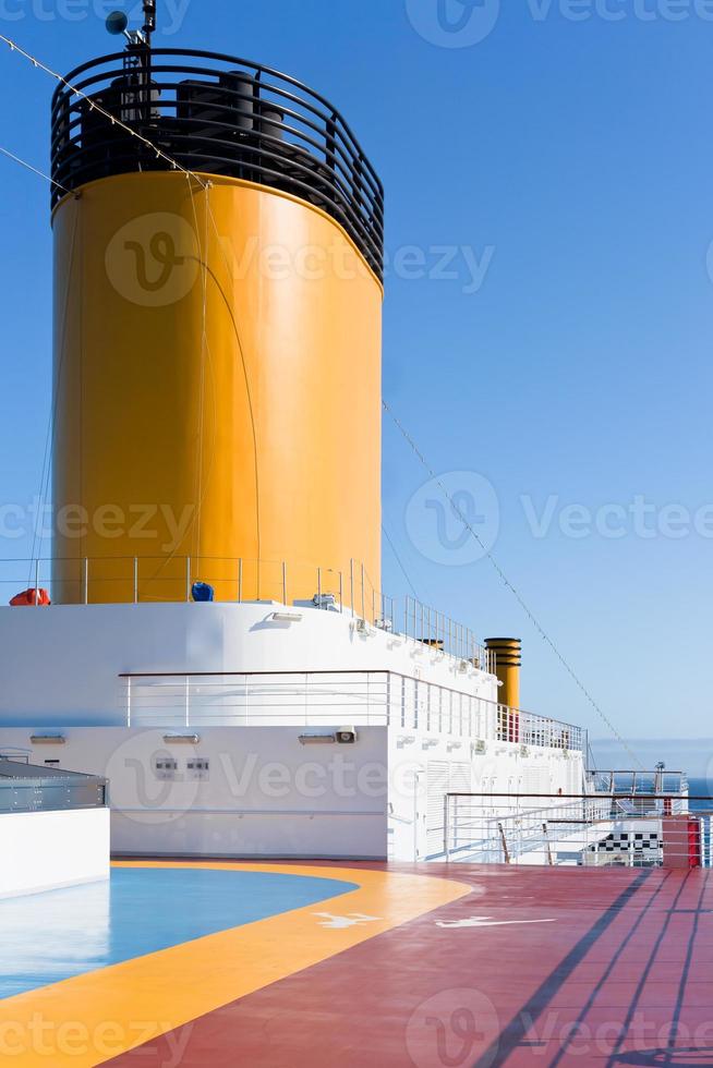 running tracks in recreation area on  cruise liner photo