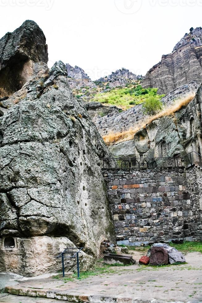medieval geghard monastery in Armenia photo