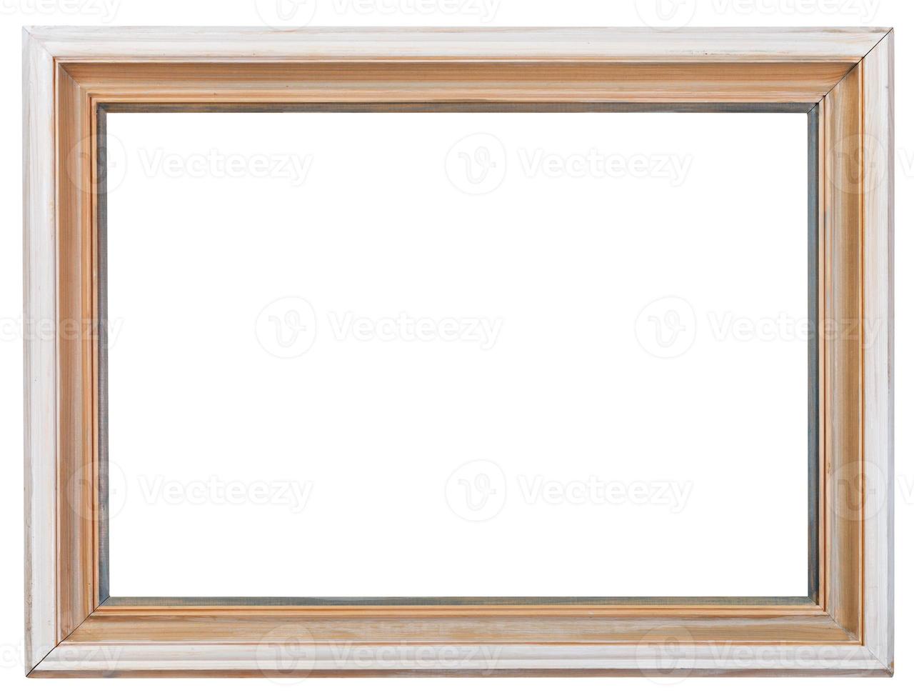 simple white pained old wooden picture frame photo