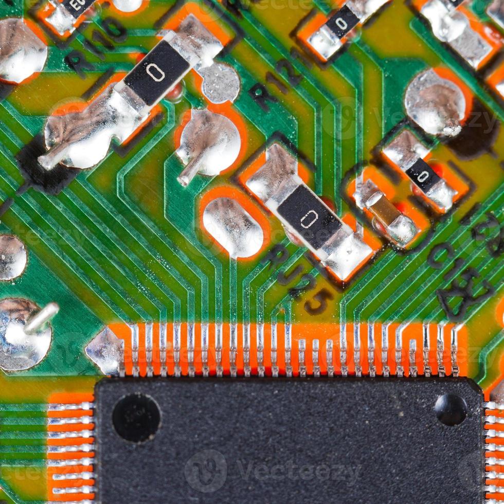 processor circuit board macro shot photo