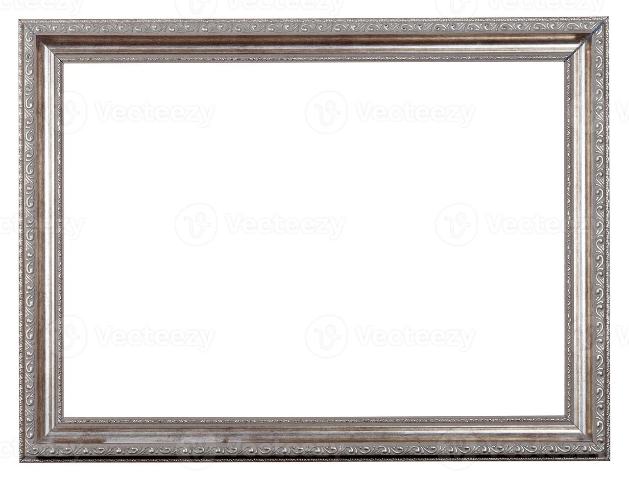 old carved picture frame with cut out canvas photo