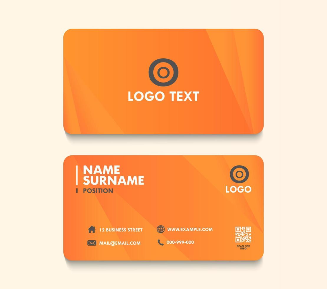 Elegant Business Card Design Set Template For Corporate Brand Identity vector