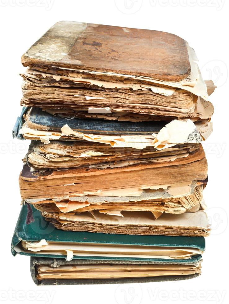 retro books with pages torn out photo