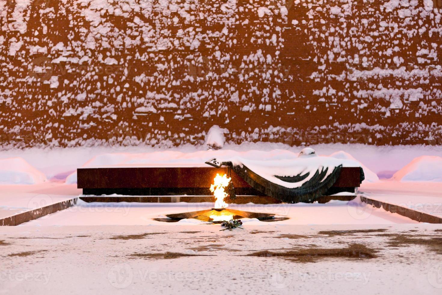 Eternal Flame of Tomb of the Unknown Soldier, Moscow photo