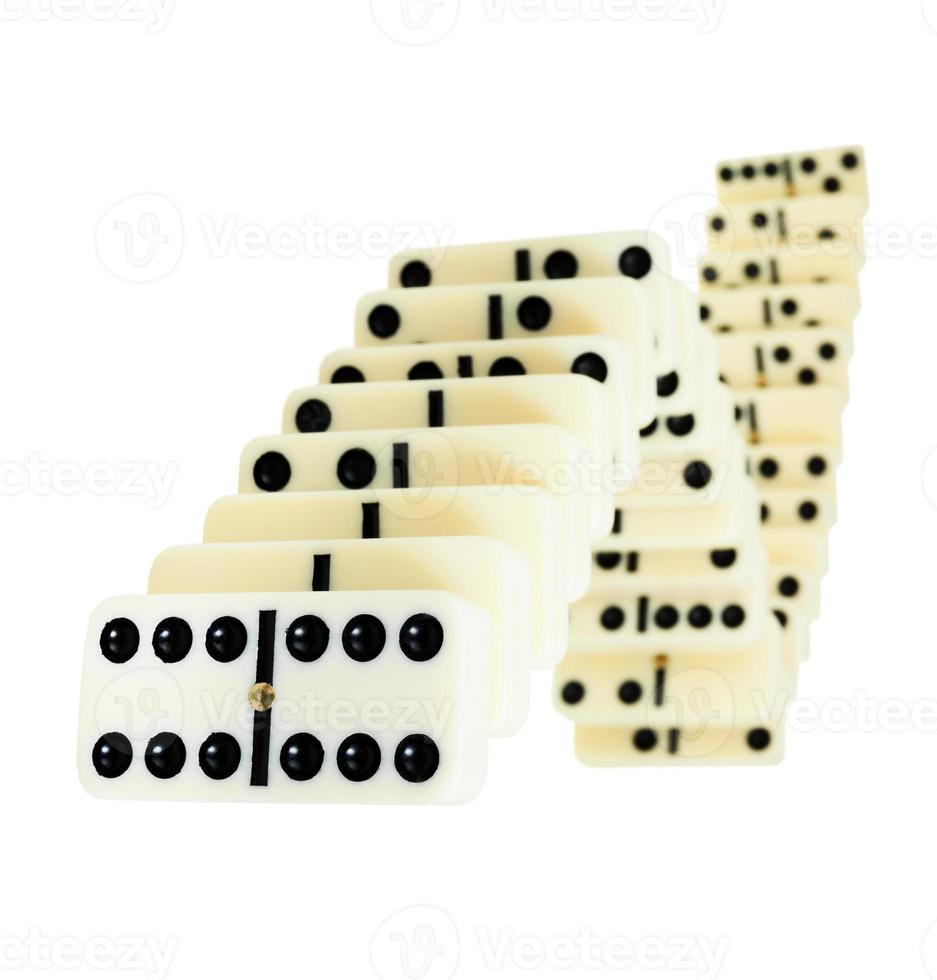 serpentina de fichas de dominó foto