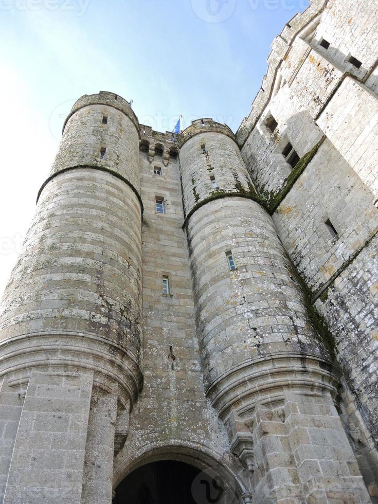 towers of abbey mont saint-michel in Normandy photo