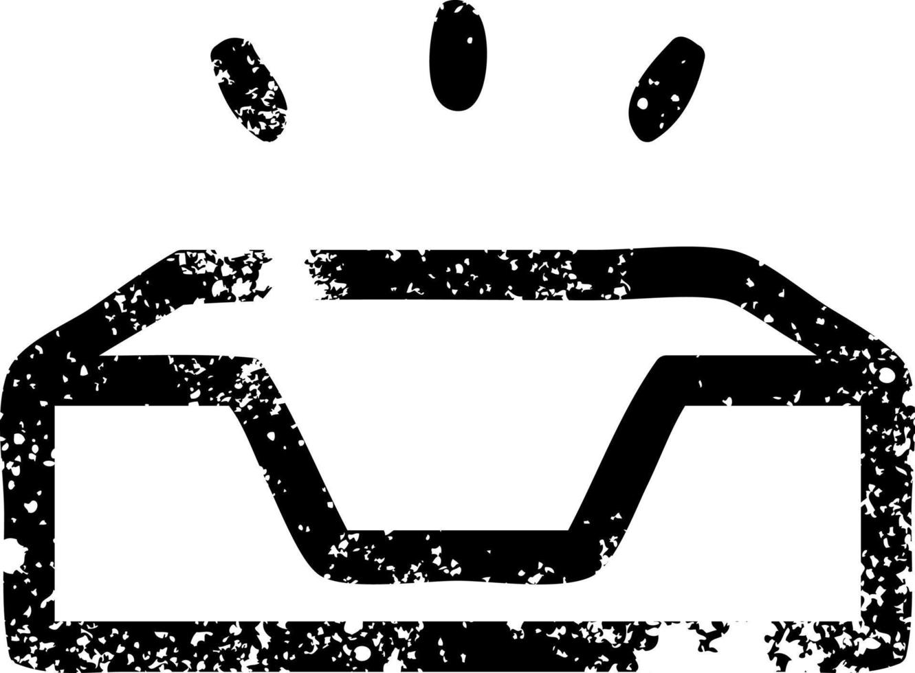 empty in tray icon vector