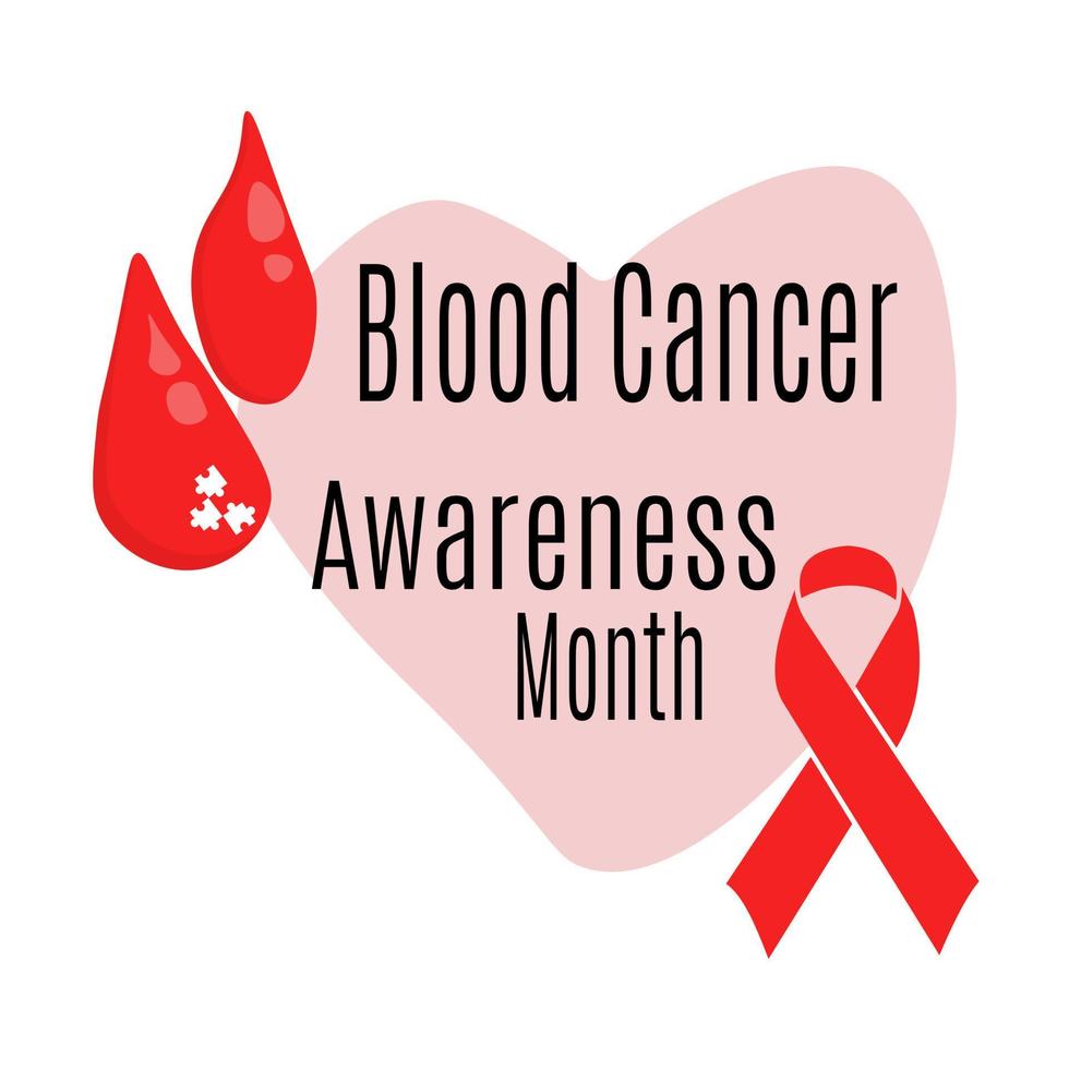 mes de concientización sobre el cáncer de sangre, concepto de pancarta o afiche sobre un tema médico vector