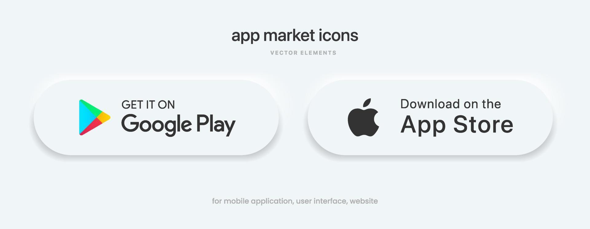Download On The App Store And Get It On Google Play Button Icons With download-on-the-app-store-and-get-it-on-google-play-button-icons-with
