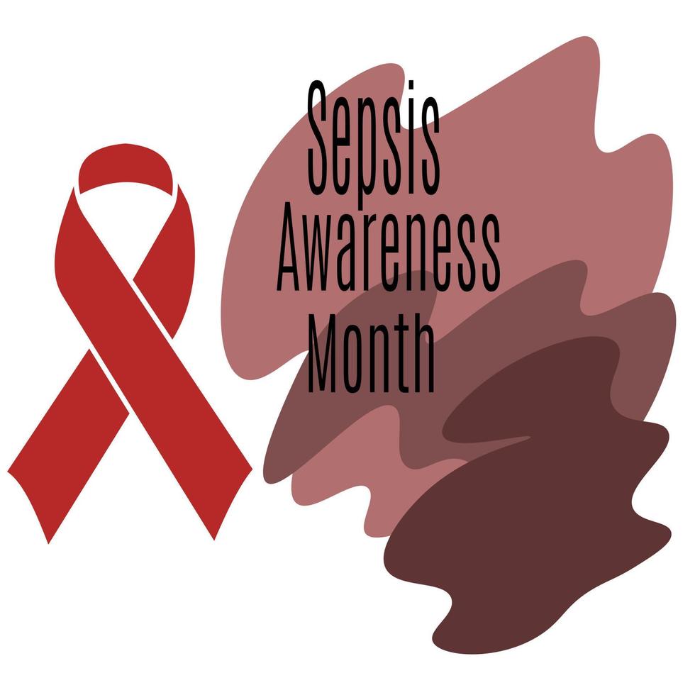 Sepsis Awareness Month, concept with color abstract spots for medical banner or poster vector