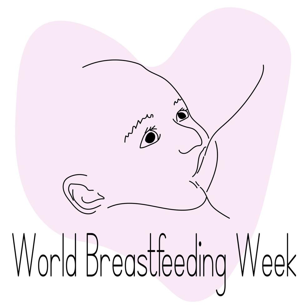 World Breastfeeding Week, breastfeeding poster or banner vector