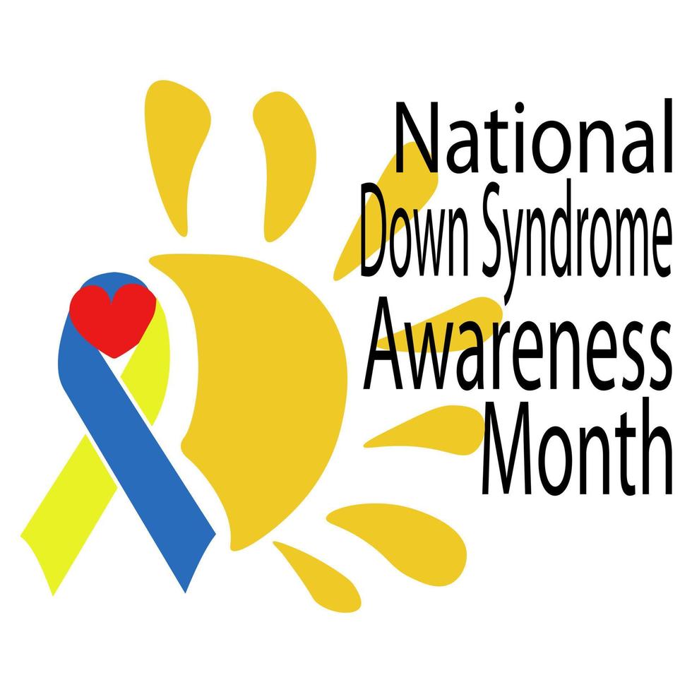 National Down Syndrome Awareness Month, medical poster, banner or flyer