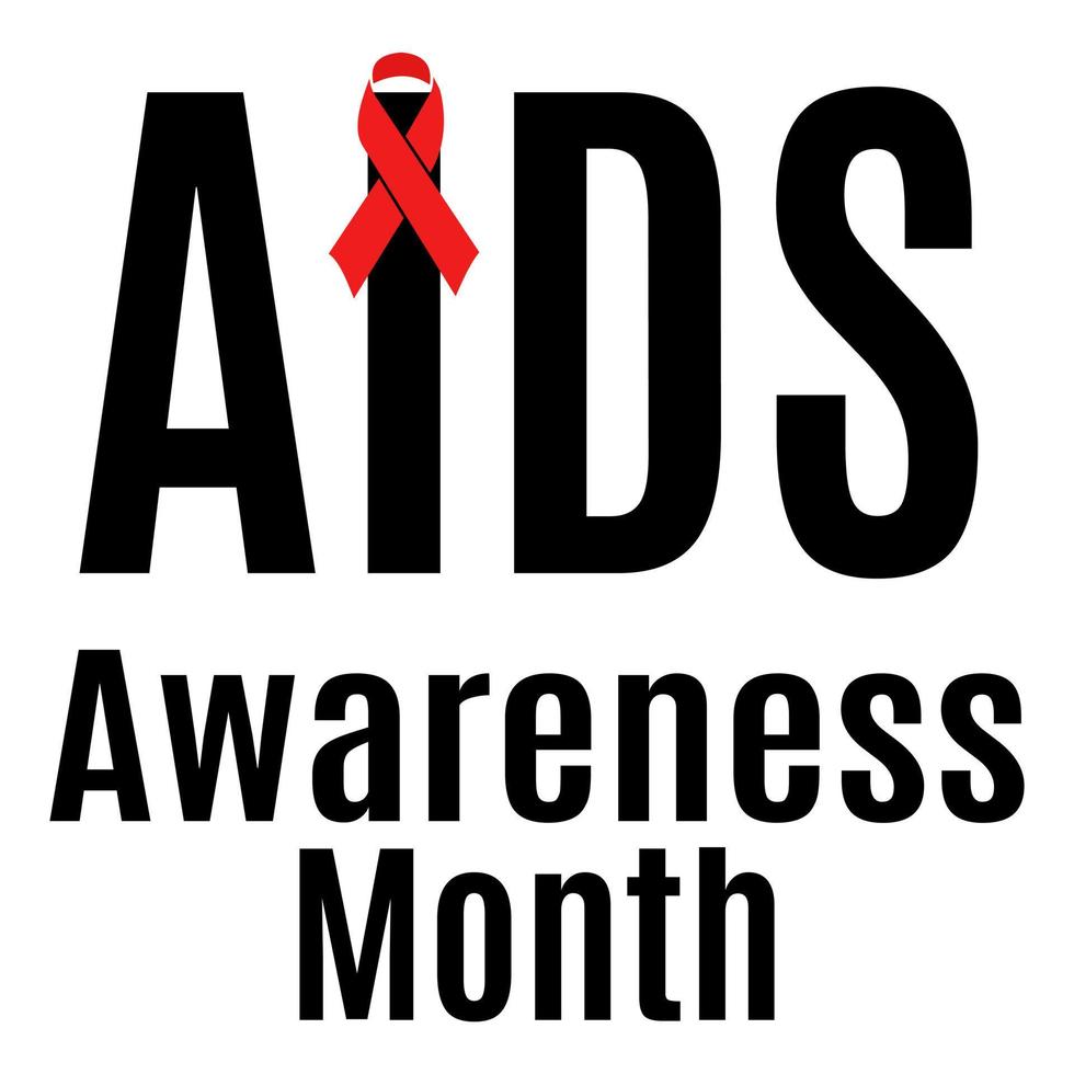 AIDS Awareness Month, idea for a poster, banner or flyer on a medical theme vector