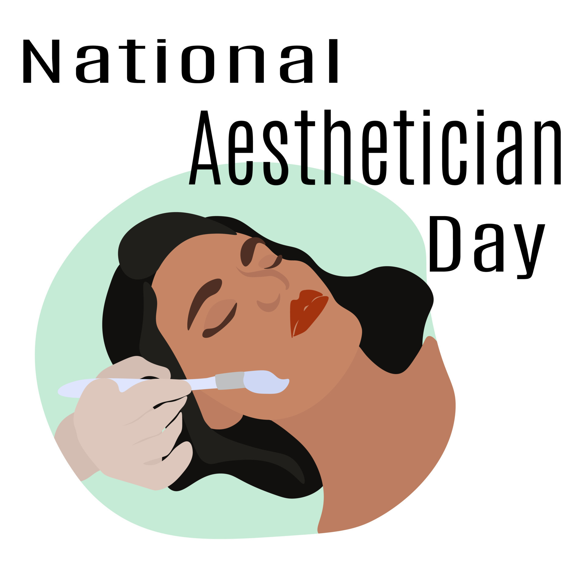 National Aesthetician Day, idea for poster, banner, flyer or postcard
