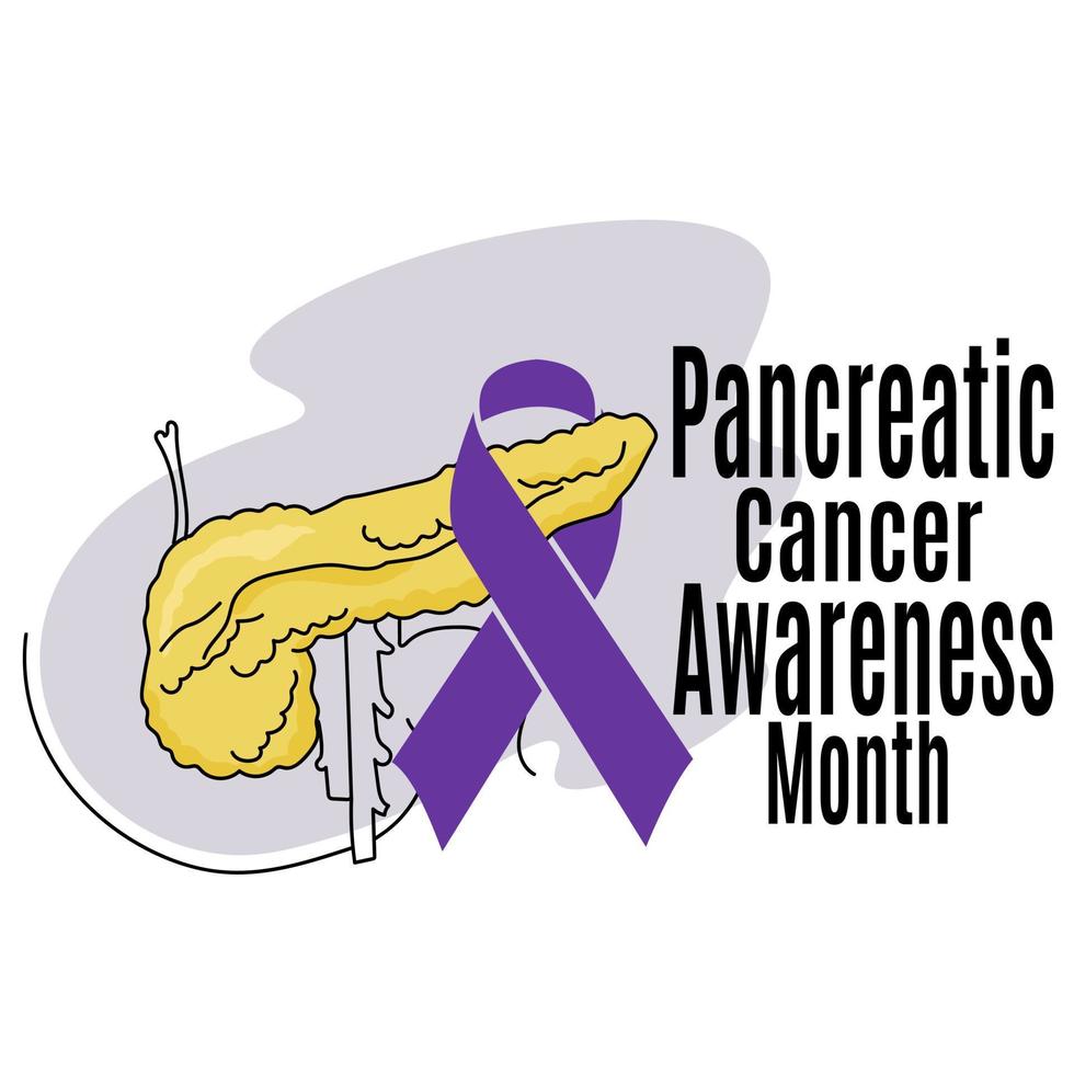 Pancreatic Cancer Awareness Month, idea for a poster, banner, flyer or postcard on a medical theme vector