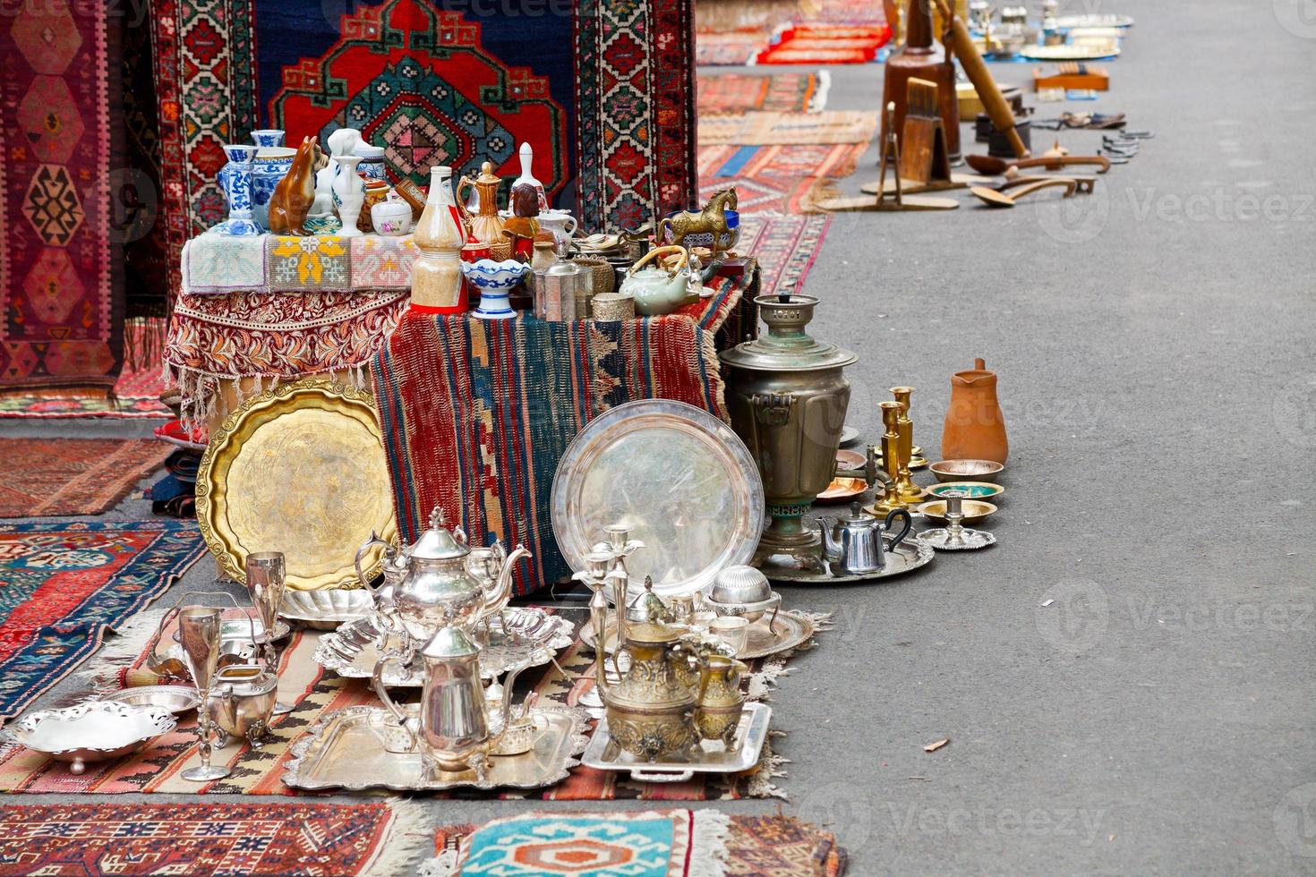 street flea market in Yerevan photo