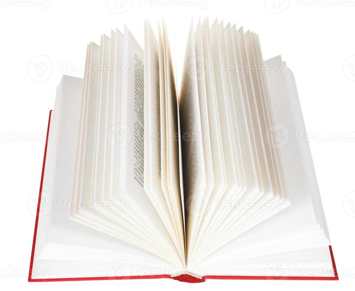 open book isolated on white background photo