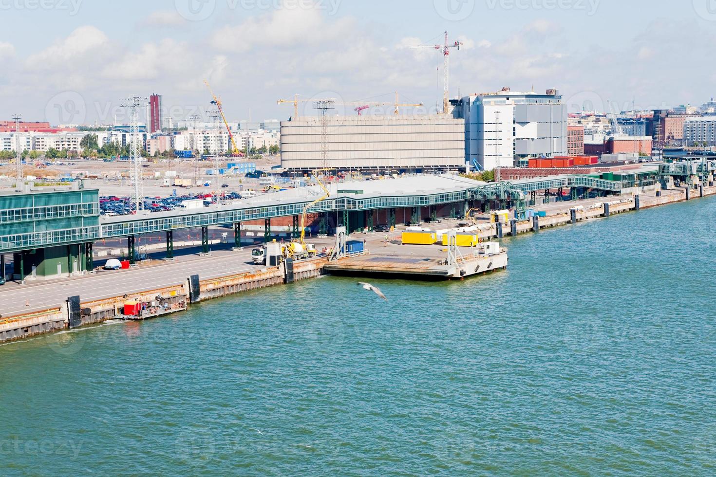empty sea wharf in Helsinki photo