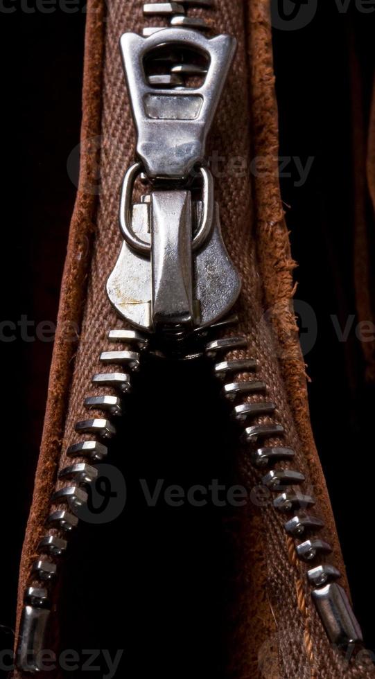 Zipper close-up in pocket photo