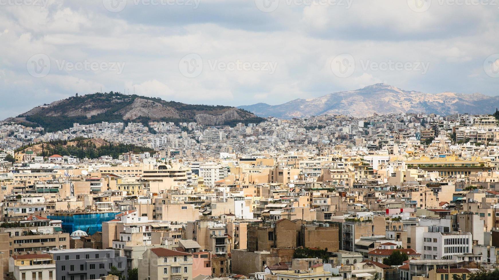 panoramic view of Athens city from Acropolis photo
