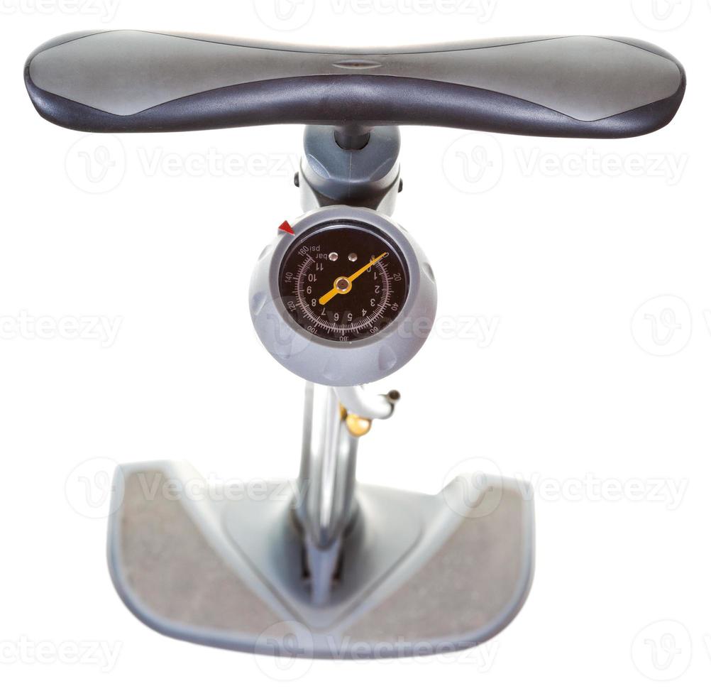 top view of manual air pump with manometer photo