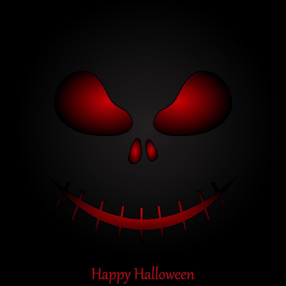 fondo de máscara de halloween. ojos rojos de miedo. diseño para pancarta, afiche, fondo, postal. ilustración vectorial vector