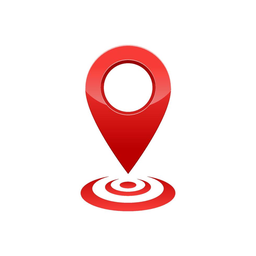 Location pin icon isolated on white background vector