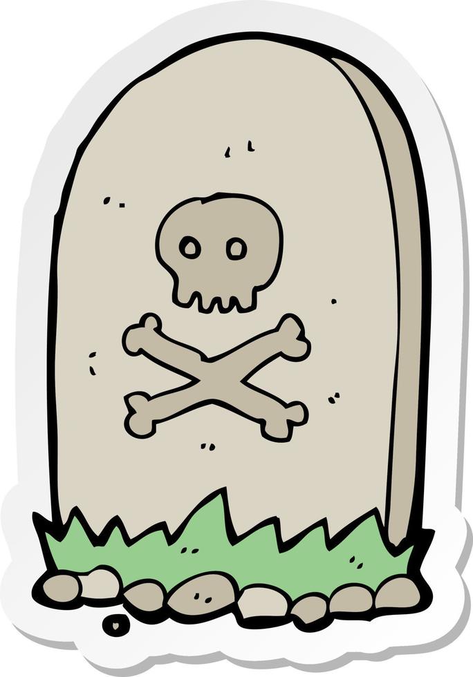 pegatina de una tumba de dibujos animados 11690094 Vector en Vecteezy