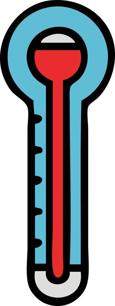 cute cartoon glass thermometer vector