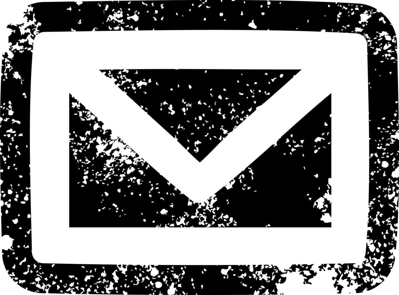 envelope letter distressed icon vector