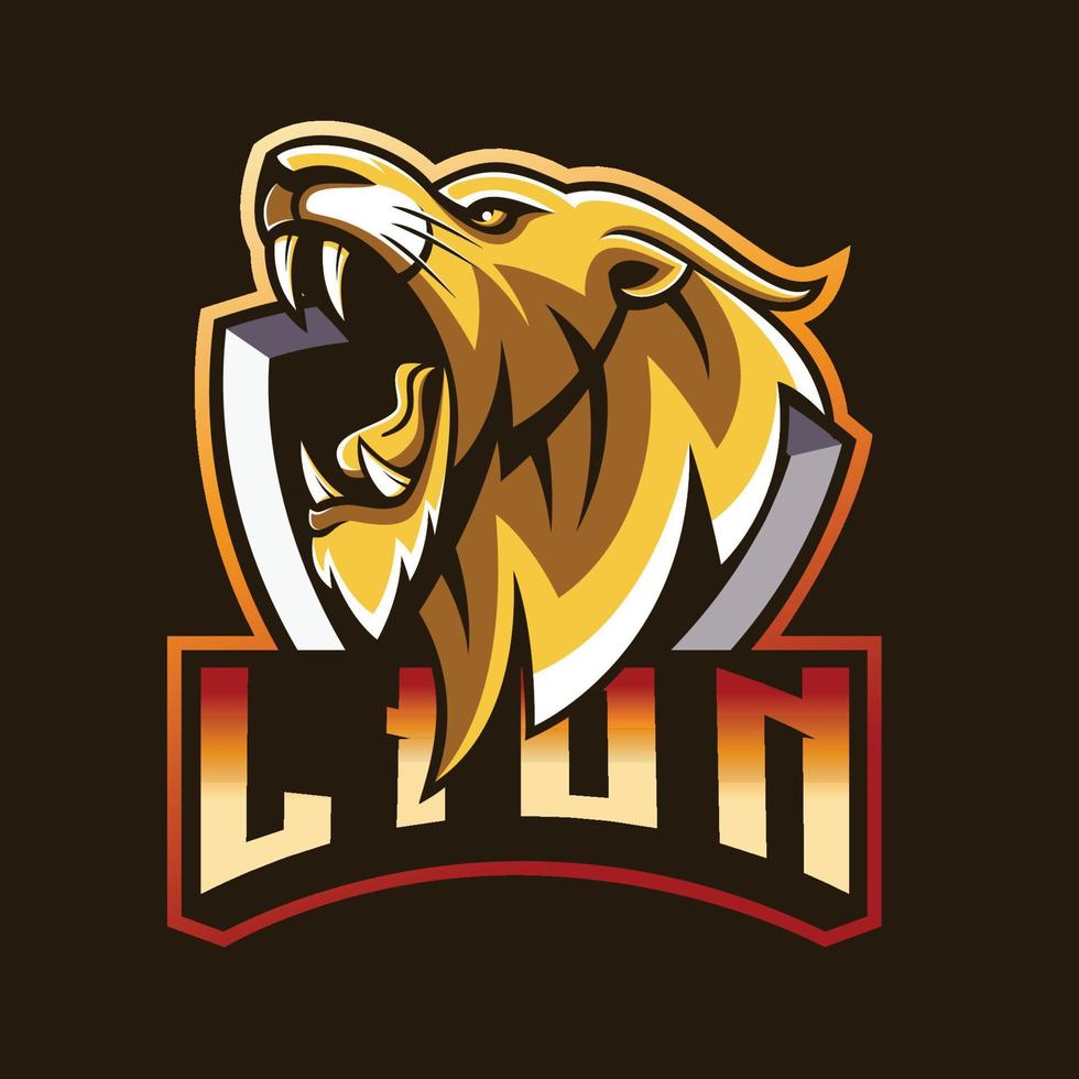 Lion mascot best logo design good use for symbol identity emblem badge and more. vector