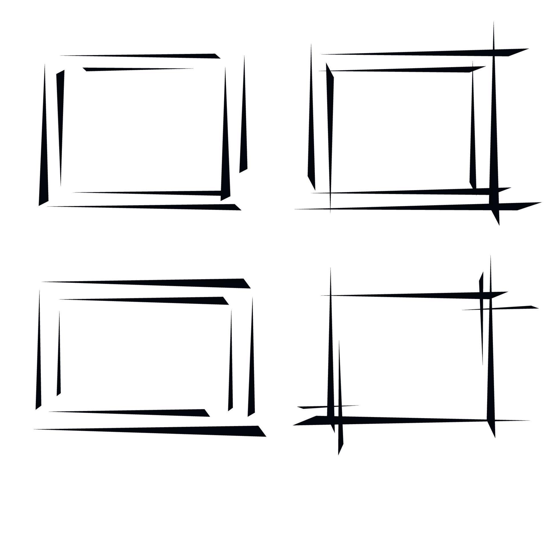 A set of graphic frames. 11690317 Vector Art at Vecteezy