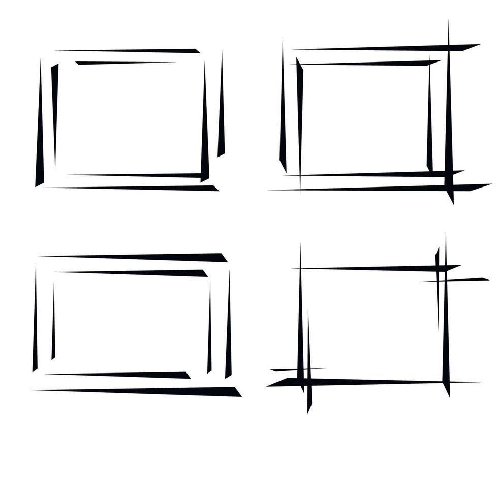 A set of graphic frames. vector