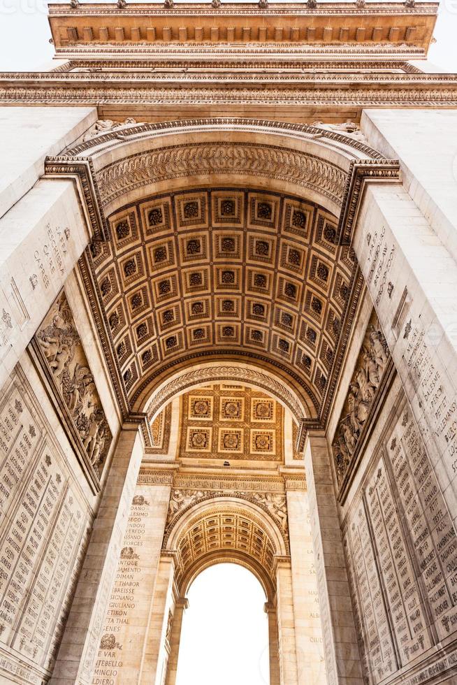 inner facade of Triumphal Arch in Paris photo