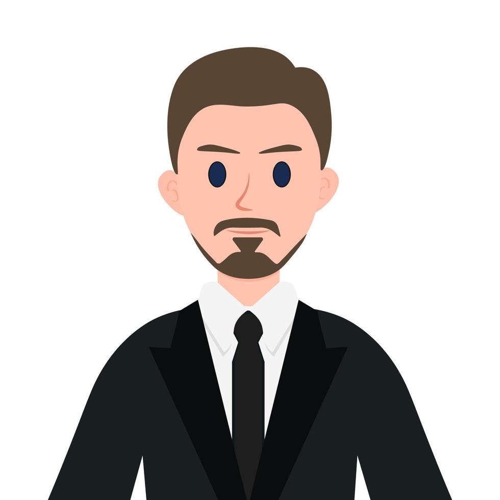 hombre de traje y corbata. ilustración vectorial vector