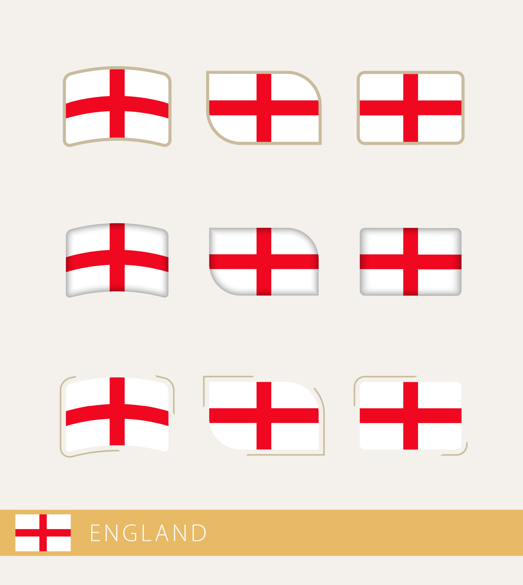 Vector flags of England, collection of England flags. 11690614 Vector